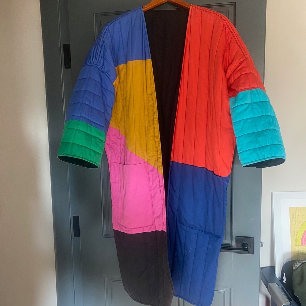 Mara Hoffman Temple Colorblock Coat Size Medium--Large